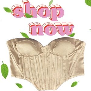 Champagne Zara Corset Top, size small